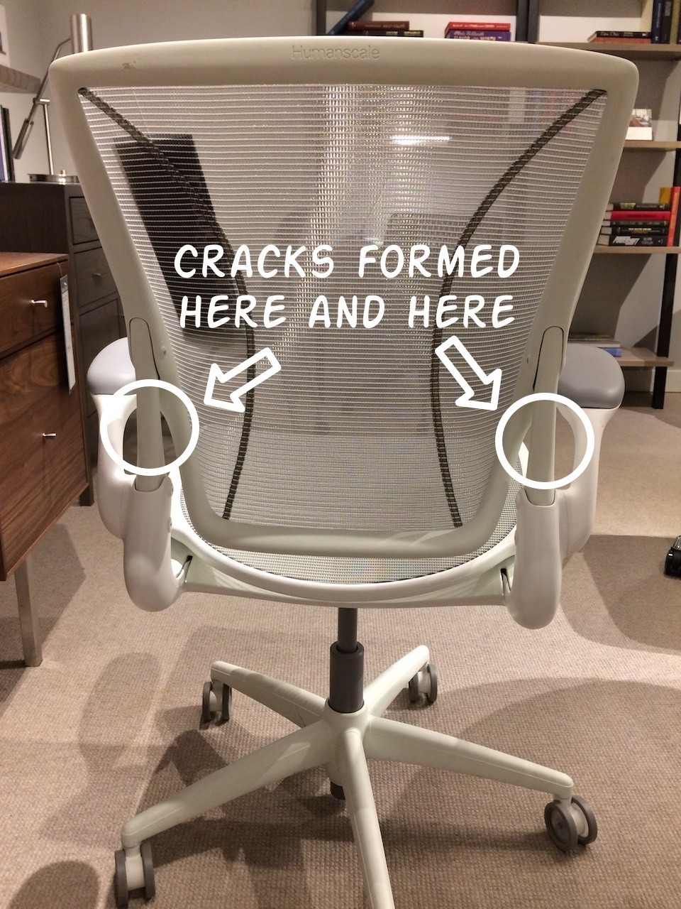 Humanscale Diffrient World Chair crack location